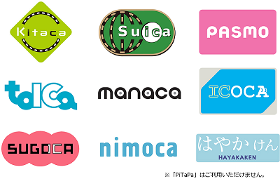 交通系ICカード(相互利用対象の交通系ICカード(Suica、Kitaca 他))