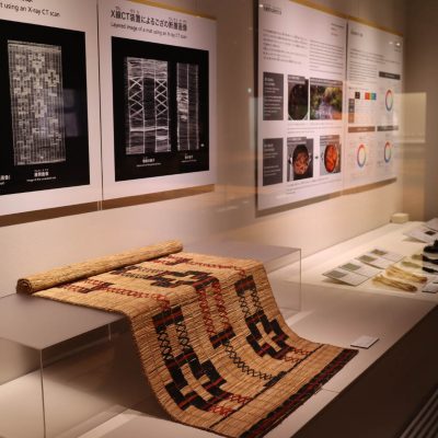 展示されたござ
